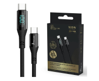 ExtraLink Smart Life Braided USB-C z wyświetlaczem LED 100W, 2m Czarny - 1550947 - zdjęcie 2